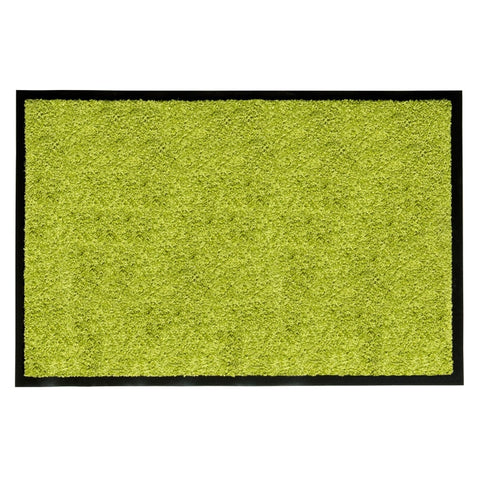 Rootz Doormat - Washable - Rubber Border - Green - 120 x 80 x 0.5 cm