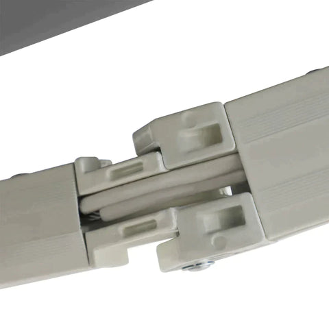 Rootz Awning - Sun Protection - Retractable - With Hand Crank - Metal Frame - Polyester - Grey + White - 3.95 x 2.45 x 3.50 m