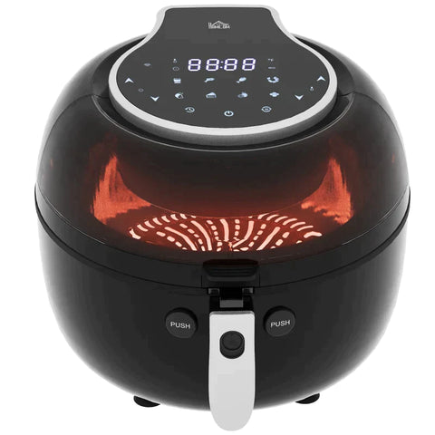 Rootz Air Fryer – Heißluftfritteuse – Heißluftofen – 7 Programme – abnehmbarer Korb – Überhitzungsschutz – Schwarz – 36 x 33 x 27 cm