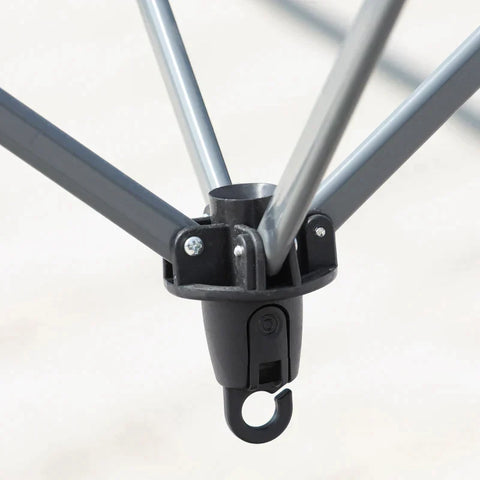 Rootz Pop-Up-Zelt – Pavillon-Pop-Up-Zelt – Partyzelt – Doppeldach – Zelt – höhenverstellbar – Hellgrau/Weiß