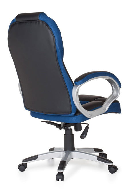 Rootz Gaming Chair - Blue - Racer Sports Seat - Armrest - Racing Desk Chair - Modern Gamer Design - Swivel Chair with Rocker Function (Up to 120kg)
