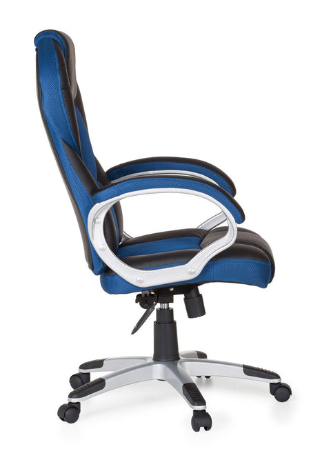 Rootz Gaming Chair - Blue - Racer Sports Seat - Armrest - Racing Desk Chair - Modern Gamer Design - Swivel Chair with Rocker Function (Up to 120kg)
