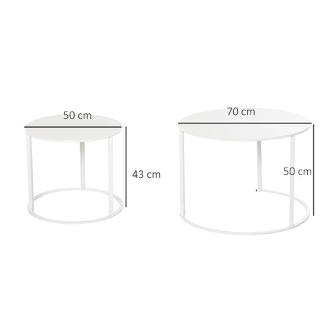 Rootz Side table - Coffee table - Bed table - Set of 2 - Metal