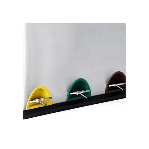 Rootz Trash Can - Soft Close Function - Ideal Waste Container - Bathroom Trash - Perfect Design - High-quality - Inner Bucket - Widely Applicable - Stainless Steel - Silver - 46.5 x 40.5 x 29.5 cm