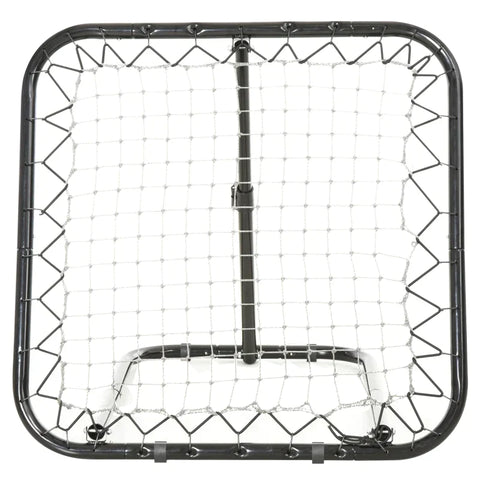 Rootz Rebounder Net - Football Rebounder Net - Foldable Kickback Goal - Rebound Wall Net - Adjustable - Black - 78 x 84 x 65-78 cm