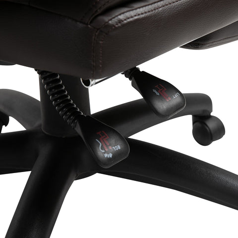 Rootz Bureaustoel - Gamestoel - Directiestoel - Gestoffeerd - Bruin - Ergonomisch - Verstelbaar