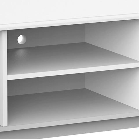 Rootz TV Furniture - TV Lowboard - TV Cabinet - Sideboard - Storage compartments - Cable management - Water-repellent - MDF - White