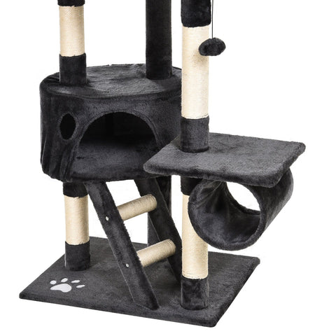 Rootz Scratching Post - Cat Bed - XL - Play Tree - Climbing Tree - Plush - Grey