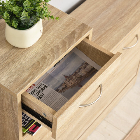 Rootz Garderobenset - Garderobenständer - Wandspiegel - Kleiderschrank - Schublade - Verarbeitetes Holz - Metall - Braun -