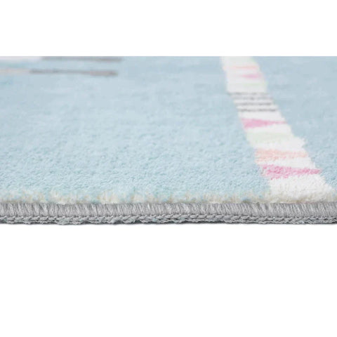 Rootz Carpet - Children's Rug - Indoor And Outdoor - Home - Living Room - Blue - 150 x 80 x 1.2 cm