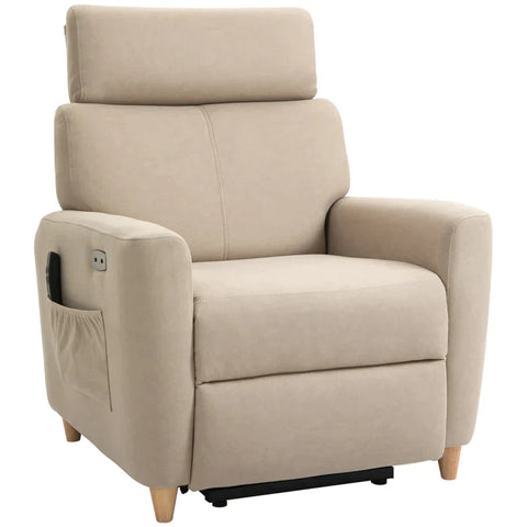 Rootz Electric Stand-Up Chair - Stand-up Chair - Relaxation Chair - With Stand-up Aid - Reclining Function - Remote Control - Light grey - 81 x 91 x 103 cm