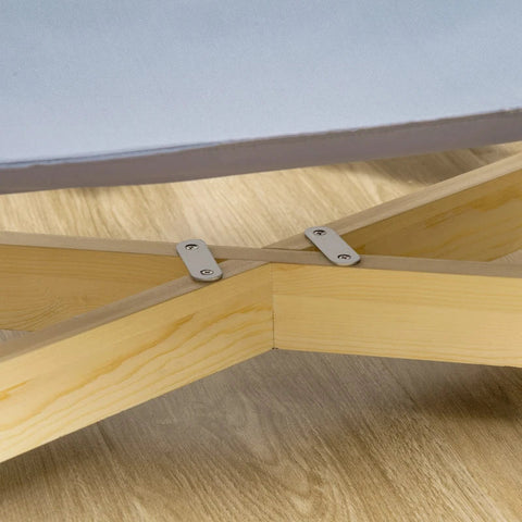 Rootz Pet Bed - Pet Sofa - Dog Sofa - Dog Bed - Dog Lounger - With Cushion - Cat Bed - Cat Sofa - Natural/Light Gray - 72 x 40 x 25 cm