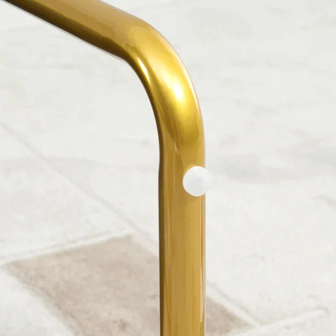 Rootz Footstool - Stool - Living Room - Bedroom - Media Room - Blue/Gold - 43 cm x 36 cm x 42 cm