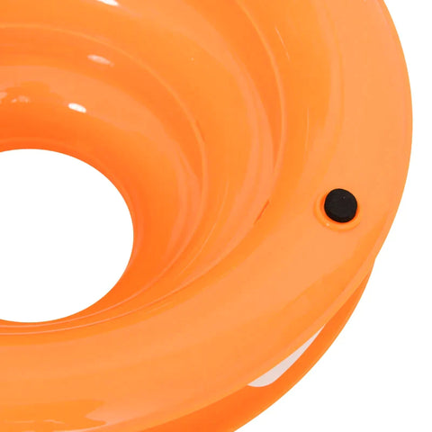 Rootz Speeltoren - Kattenspeeltoren - Knikkerbaan Draaiend - 3 Ballen - 3 Verdiepingen - Oranje - L25 x B16 x H13 cm