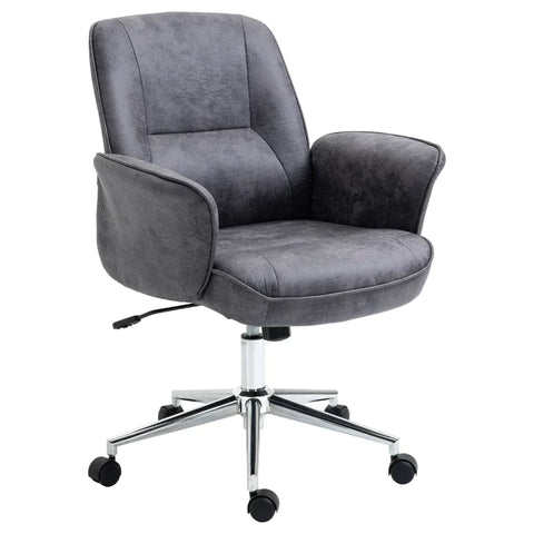 Rootz Office Chair - Desk Chair - Height-adjustable - Rocker Function - Swivel - Steel - Dark Grey - 67 x 69 x 102cm