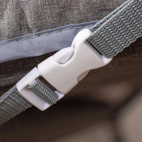 Rootz Baby Cot - Baby Bed - Extra Bed - Travel Bed - Height Adjustable - With Mattress - Steel/Mesh/Plastic - Grey - 86 x 50 x 83cm