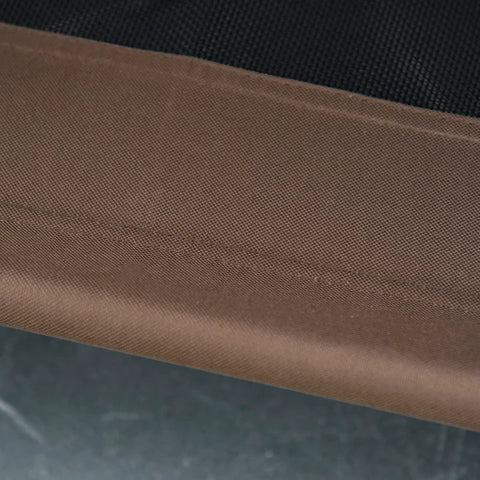 Rootz Pet Bed With Canopy - Raised Dog Bed - Outdoor Dog Lounger With Roof - Breathable - Taffeta Coffee - 76 x 61 x 73 cm