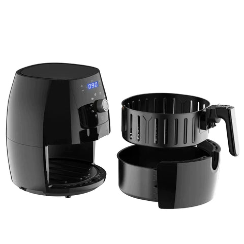 Rootz Air Fryer - Heteluchtfriteuse - 5.5L Airfryer - Zwart - 41L x 33B x 37H cm