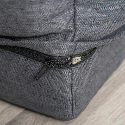 Rootz Hondenbed - Luxe Hondenbed - Hondenkussen - Hondenmatras - Dierenbed - Hoes Afneembaar en Wasbaar - Polyester - Grijs - 110 x 85 x 28 cm