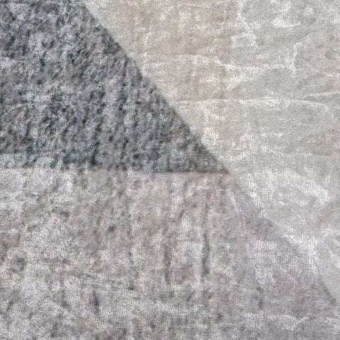 Rootz Carpet - Rug - Rug Pad - With Geometric Shapes - Fleece Coating - Dark Gray/Light Gray - 230 cm x160 cm x 0.6 cm