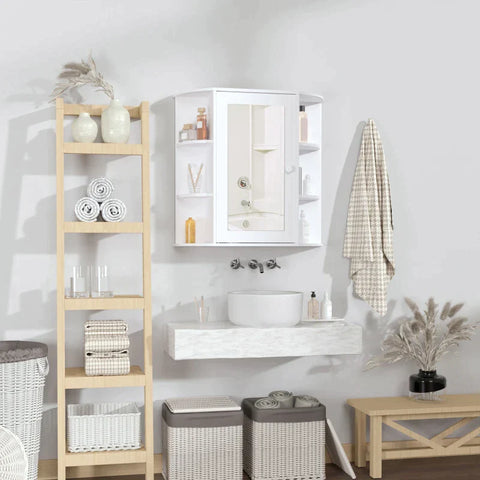 Rootz Wall Mirror Cabinet - Wall Cabinet - Mirror Cabinet - Wall Mirror - Wall Cabinet - White