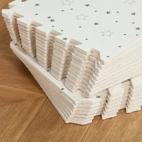 Rootz Mat - Children's Puzzle Mat - Star Design Floor Mat - Children's Play Mat - Play Mat - 182.5L x 182.5W x 1H cm