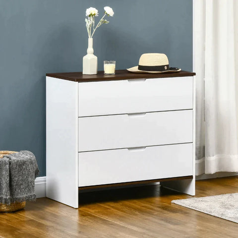 Rootz Chest Of Drawers - Modern Design - 3 Drawers - MDF Wood - 80 cm × 40 cm × 73 cm