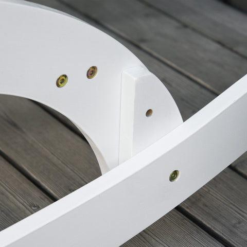 Rootz Garden rocking chair - Garden chair - Bamboo Plywood - White - 70 x 100 x 95.5 cm