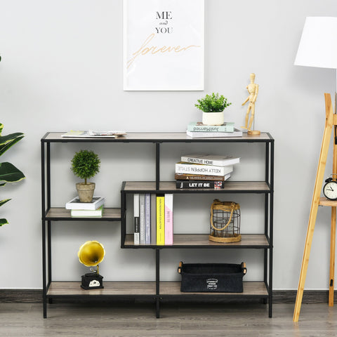 Rootz Boekenkast - Boekenwand - Spaanplaat - Kantoorplank - Archiefplank - Zwart/Licht Eiken