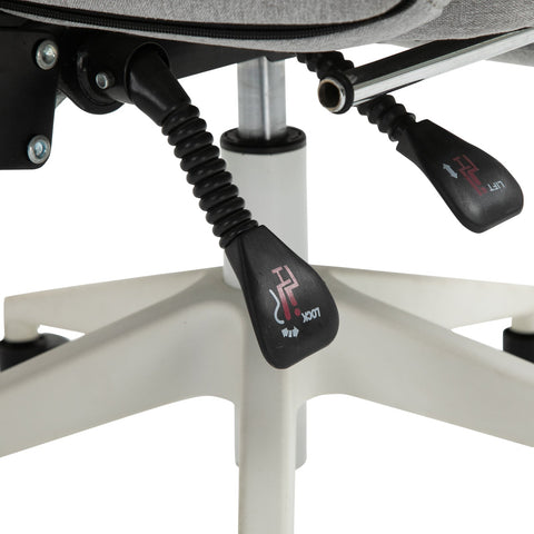 Rootz Bureaustoel - Bureaustoel - Directiestoel - Ergonomisch - 51 x 50 x 117-127 cm - Verstelbaar - Voetensteun - Kantelfunctie - Grijs