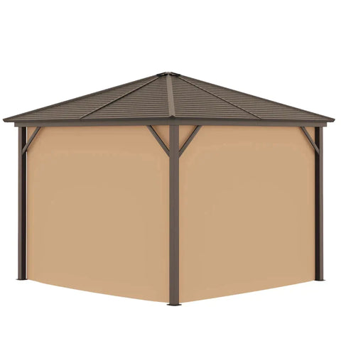 Rootz Gazebo - Garden Gazebo - Pavillon - Garden Pavillon - Party Tent - Brown