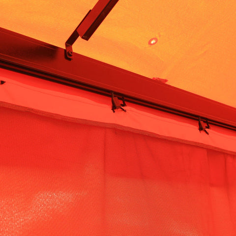 Rootz Pavilion - Party tent - Luxury - Side walls - 3 x 4 m - Double Roof - Aluminum - Polyester - Orange