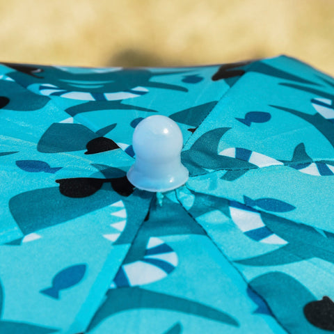 Rootz Beach Chair - Camping Chair - Foldable - With Parasol - Polyester - Blue