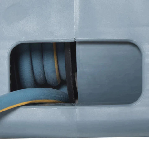 Rootz Hose Reel - With 10.2 Hose And Hand Crank - Plastic - Grey - 31.5cm x 13cm x 31cm