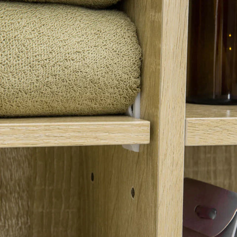 Rootz Mirror Cabinet - Hanging Mirror Cabinet - 6 Shelves 1 Towel Rail - White - 60L × 15W × 70H cm