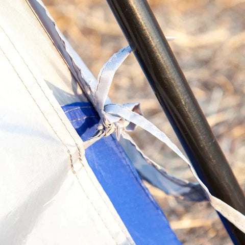 Rootz Camping Tent - Tent - 8 Persoons Kampeertent - Met Draagtas - Polyester/Staal/Glasvezel - Blauw - 3,6 x 3,6 x 2 m