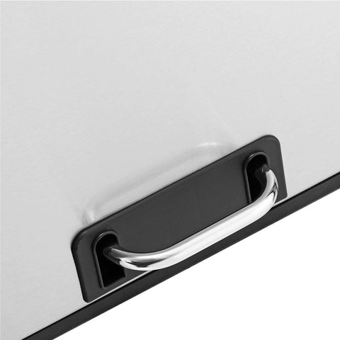 Rootz Trash Can - Trash Bin - Pedal Bin With 3 Compartments - Waste Separation System - With Foot Pedal - 3 Inner Bins - Kitchen Trash Can - Steel - Plastic - Silver-Black - 61.5 x 31.5 x 56 cm (L x W x H)