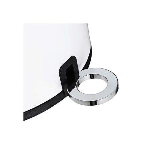 Rootz Trash Can - Soft Close Function - Ideal Waste Container - Bathroom Trash - Perfect Design - High-quality - Inner Bucket - Widely Applicable - Stainless Steel - White - 25.6 x 26.3 x 18.1 cm