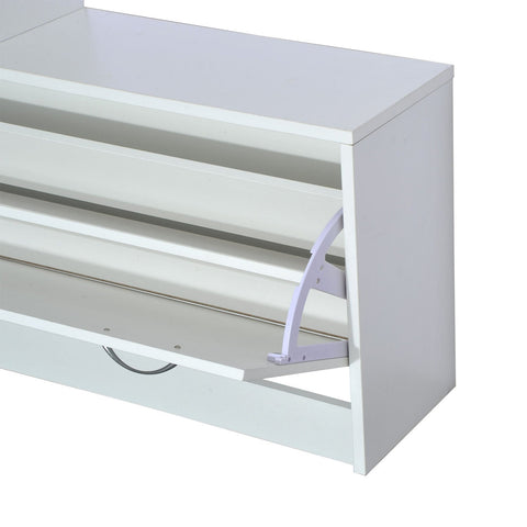 Rootz Wardrobe set - Shoe cabinet - Coat rack - Mirror - Wardrobe panel - Storage space - 1 drawer - 2 storage compartments - White