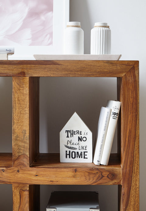 Rootz Standing Shelf - Solid Wood Sheesham - 82cm High - 4 Floors - Natural Product - Country Style Wooden Shelf