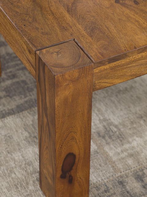 Rootz Couchtisch – Massivholz Sheesham – 60 cm breit – Dunkelbraun – Landhausstil – Wohnzimmer-Beistelltisch