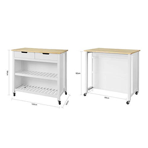 Rootz Keukenopbergwagen Keukenopbergplank Keuken Ontbijt Eettafel Bartafel