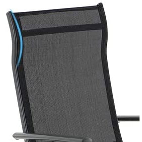 Rootz Gartenstühle – 2er-Set – Klappstühle – Outdoor-Stühle – Aluminiumrahmen – Rückenlehne – verstellbar – Schwarz/Grau