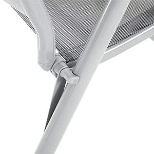 Rootz Gartenstühle – 2er-Set – Klappstühle – Outdoor-Stühle – Aluminiumrahmen – Rückenlehne – verstellbar – Schwarz/Grau