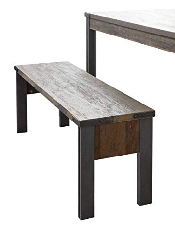 Rootz Living Room Bench - Seating - Lounge Seat - Furnishing Stool - Daybed - Ottoman - Old Wood NB Replica - 140 x 44 x 35 cm