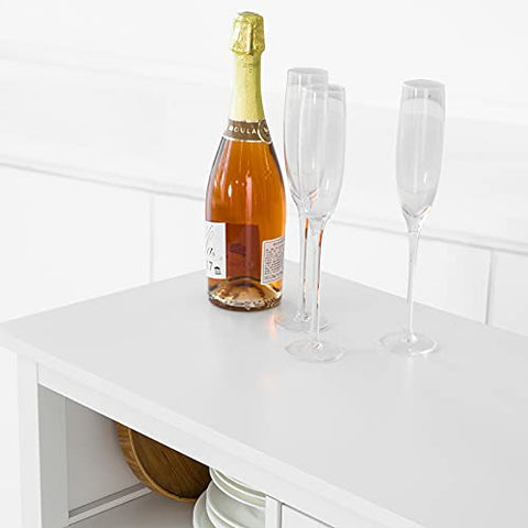 Rootz Keukentrolley - Kar Opbergwagen - Serveerwagen - Keukenkast met Wijnrek