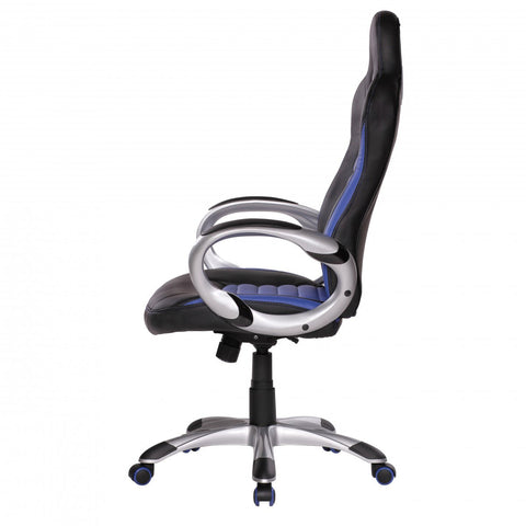 Rootz Executive Chair - Blue Gaming - Racing Swivel Chair - Synchronous Mechanism - 110kg Desk Chair