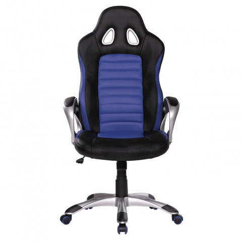 Rootz Executive Chair - Blue Gaming - Racing Swivel Chair - Synchronous Mechanism - 110kg Desk Chair
