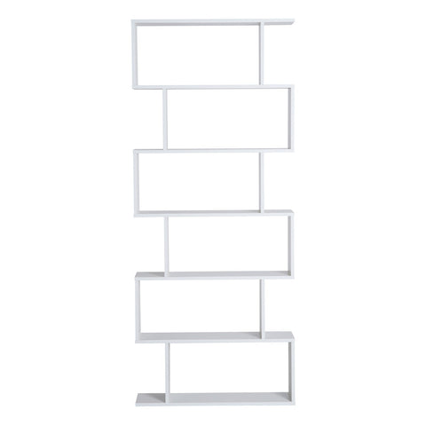 Rootz Bookcase - Folding Screen - Chipboard - 6 Sections - Bookshelf - White