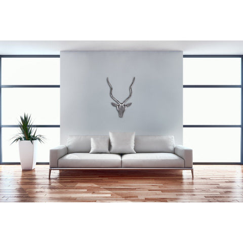 Rootz Deer Antler Decoration - Wall Decoration - Wall Decoration - Deer Head - Silver - Aluminium